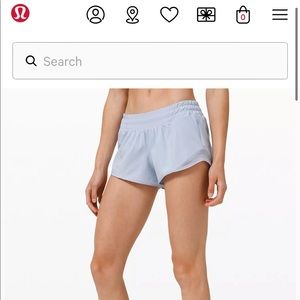 Lululemon hotty hot 2.5 inch shorts size 8